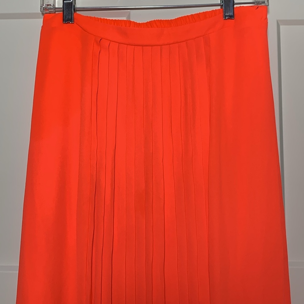 {Skies Are Blue} Neon Orange Maxi Skirt - Picture 2 of 4